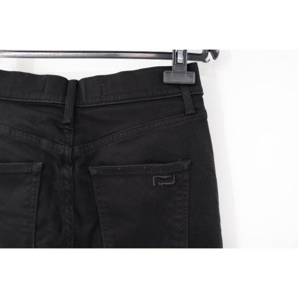 Ayr Jeans Womens 27 High Rise Skinny Jet Black Denim stretch pockets - Picture 5 of 12